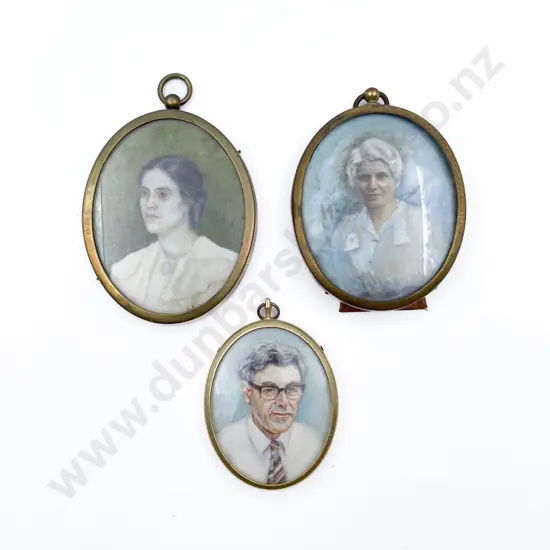 Three Early C20th Portrait Miniatures