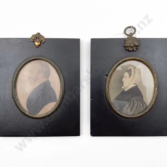 Two C19th Portrait Miniatures of Gentleman and Lady