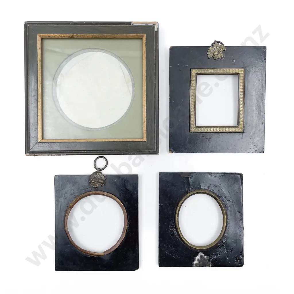 Three Ebonised Portrait Miniature Frames Image 1++