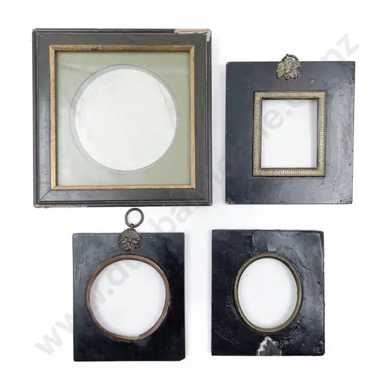 Three Ebonised Portrait Miniature Frames