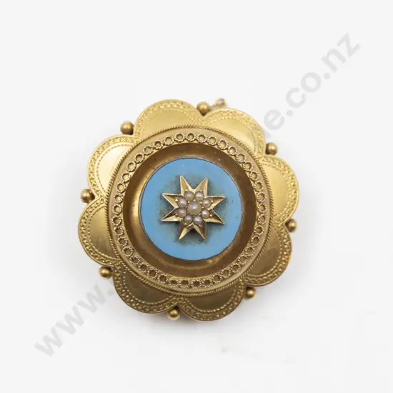 Victorian 15ct Circular Target Brooch