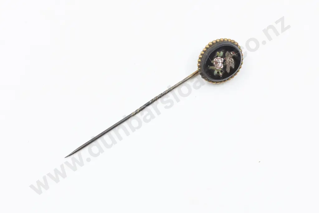 Victorian Micro Mosaic Stick Pin Image 1++