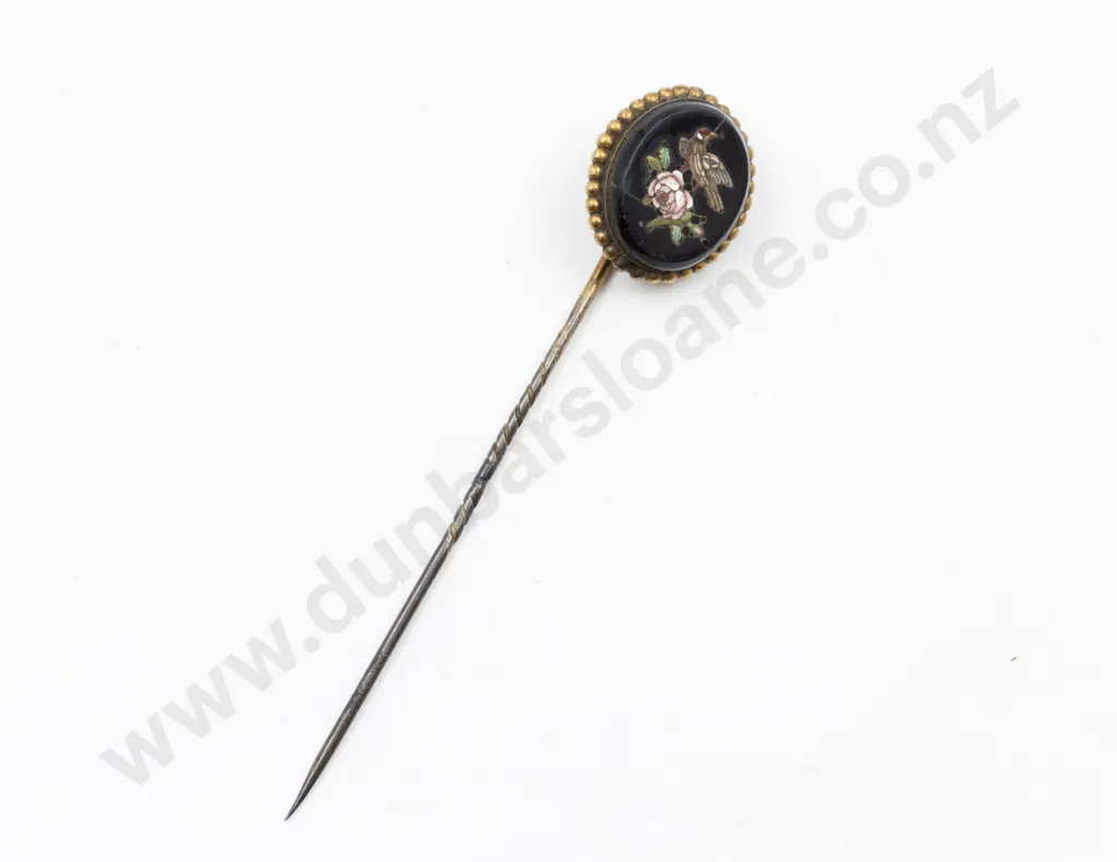 Victorian Micro Mosaic Stick Pin Image 1++