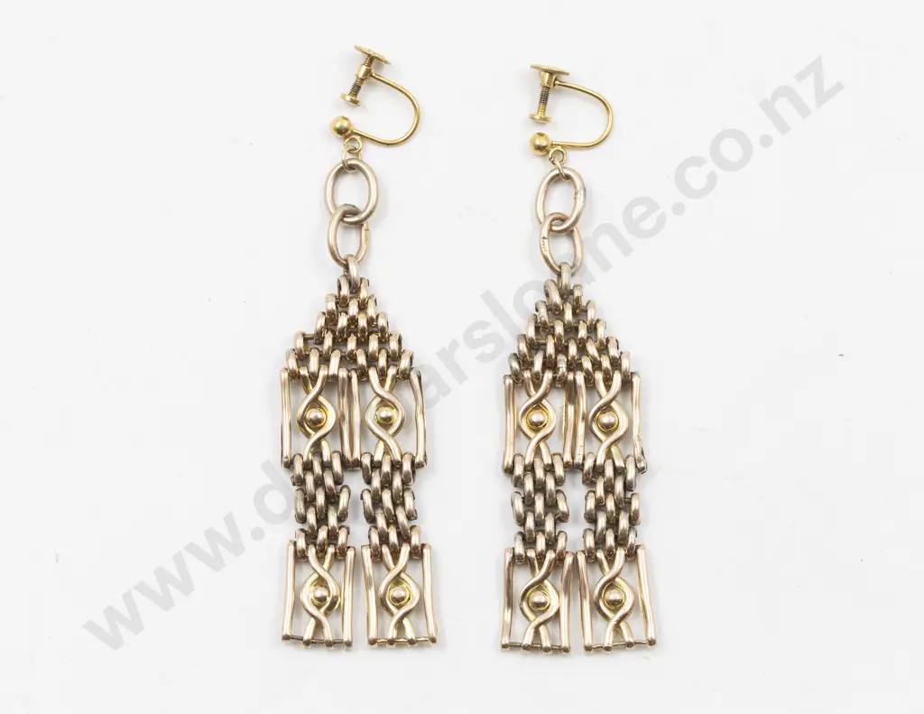 Pair 9ct Pendant Earrings Image 1++