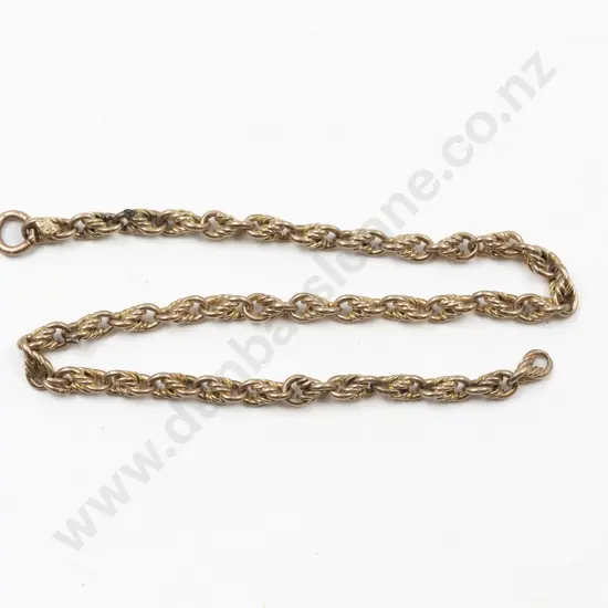 9ct Trace and Rope Link Chain Piece