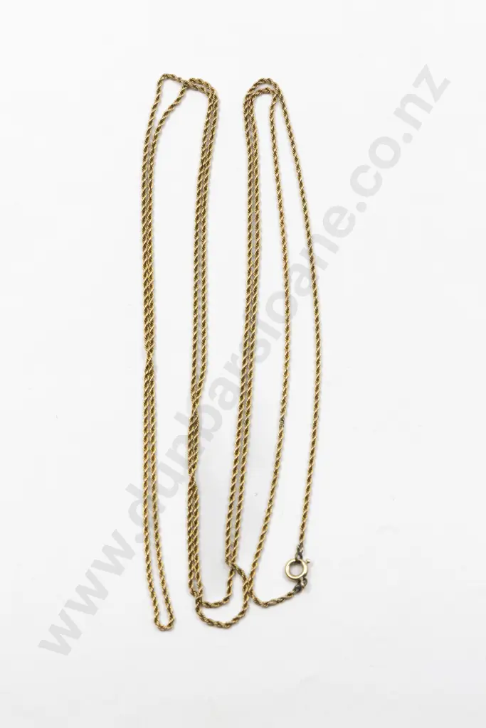 Victorian 9ct Rope Twist Muff Chain Image 1++
