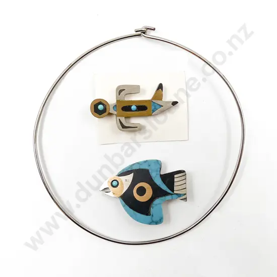.925 Mexican Taxco Pendant/Brooch and Brooch