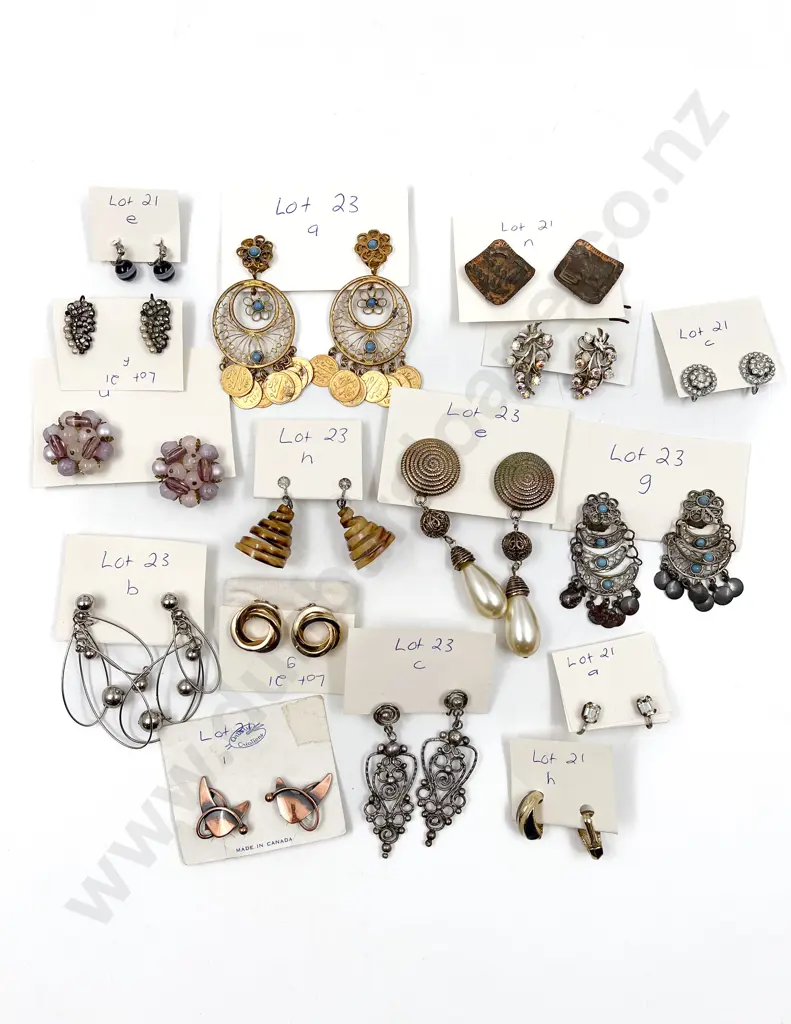 Collection Vintage Costume Earrings Image 1++