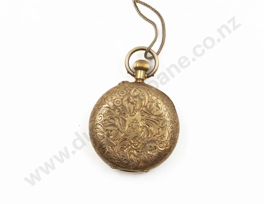 18ct Half Hunter Cased Lever Wind Fob Watch Image 1++