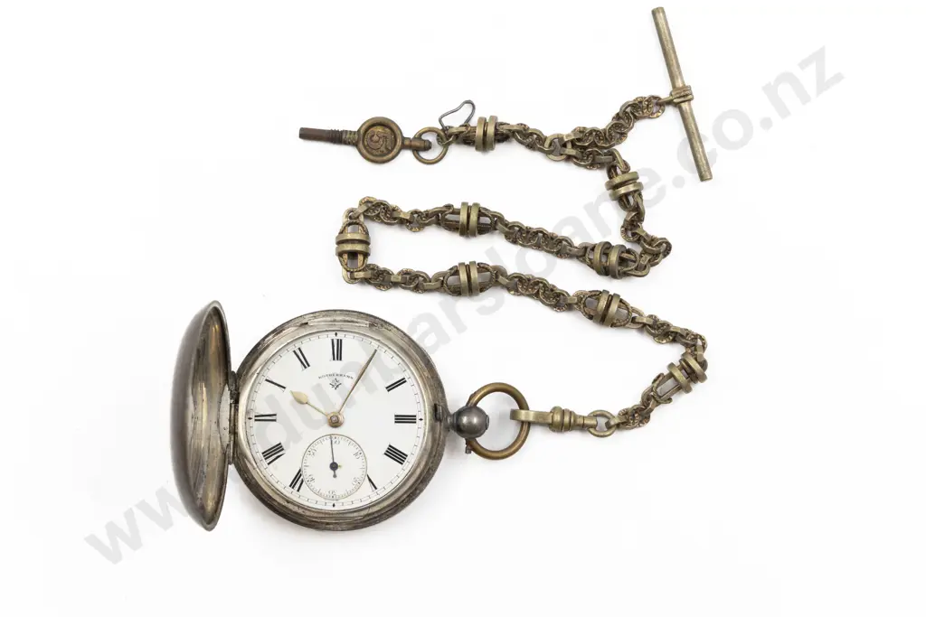 Rotherhams S/S Hunter Cased Key Wind Pocket Watch Image 1++