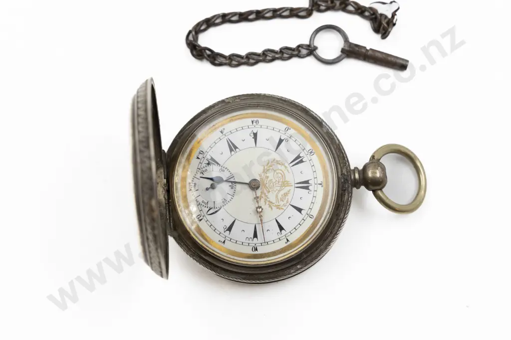 .800 J Dent London Hunter Case Key Wind Pocket Watch Image 1++