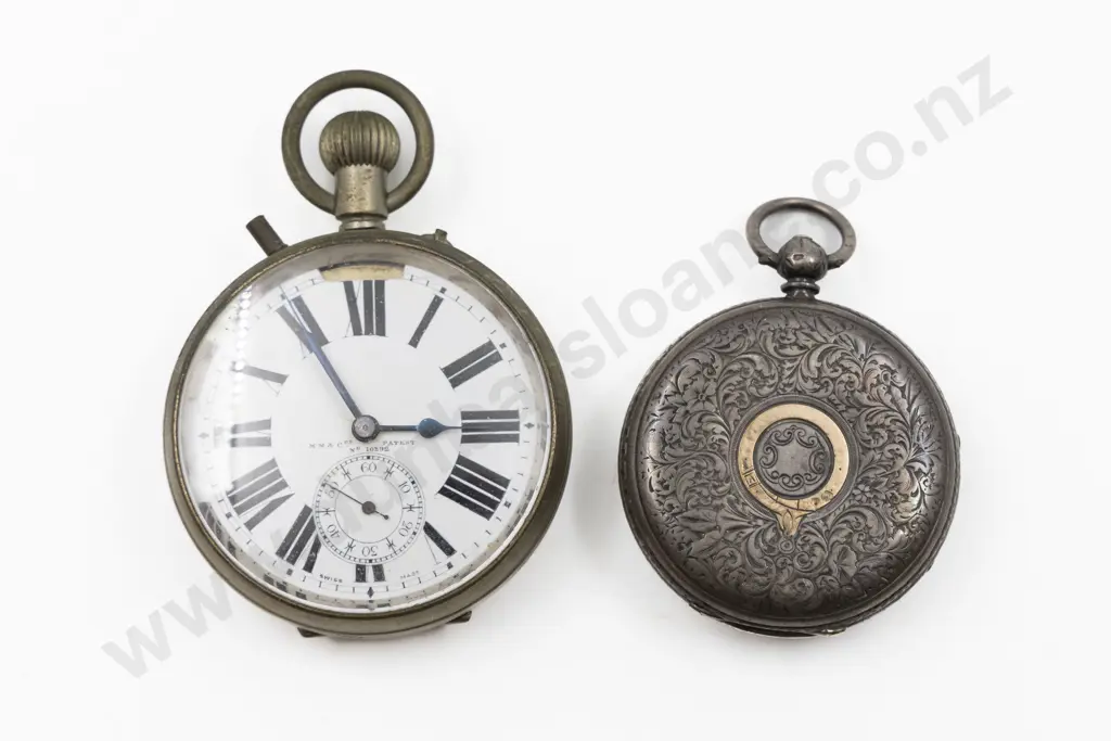 Nickel Cased Oversize Open Face Lever Wind Pocket Watch Image 1++
