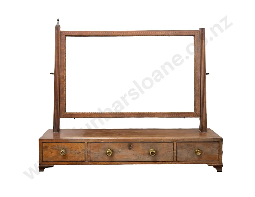 WmIV Faded Mahogany Framed Toilet Swing Mirror Image 1++