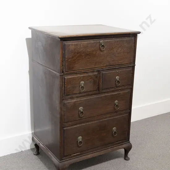 Geo III Style Oak Campaign Cabinet