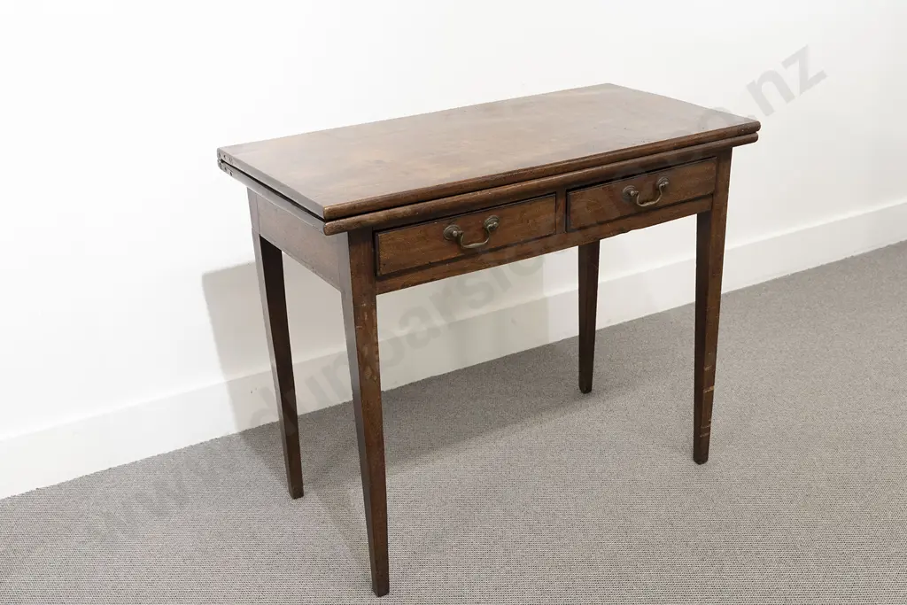 Geo III  Mahogany Rectangular Foldover Supper Table Image 1++