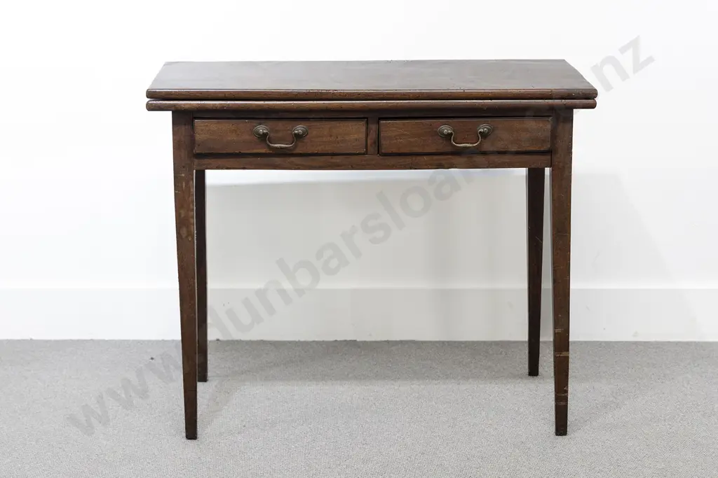 Geo III  Mahogany Rectangular Foldover Supper Table Image 1++