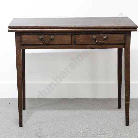 Geo III  Mahogany Rectangular Foldover Supper Table