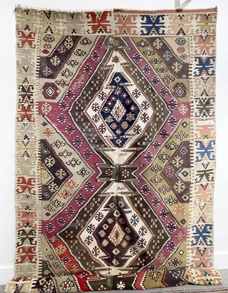 Vintage Seamed Kelim Rug Image 1++