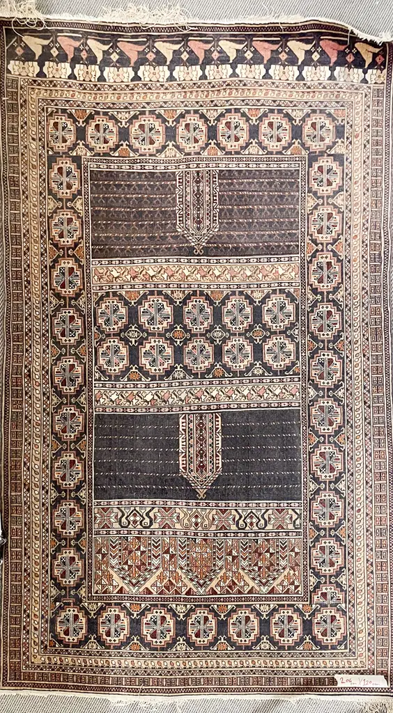 Vintage Highly Patterned Persian Rug Image 1++
