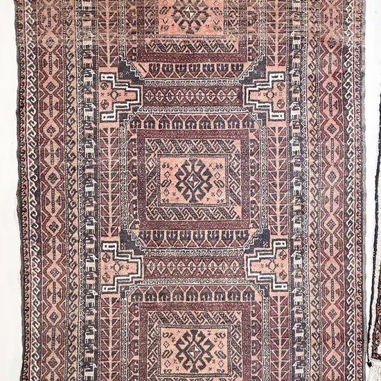 Vintage Triple Medallion Persian Rug