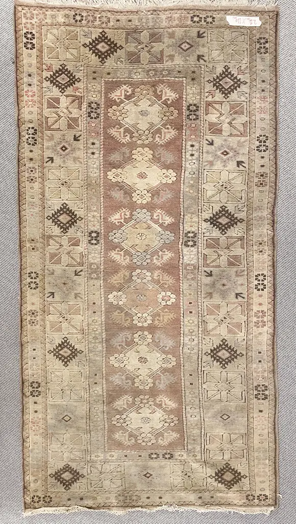 Vintage Faded Persian Rug Image 1++