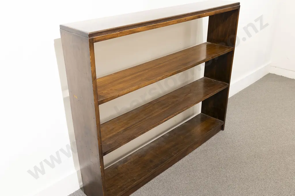 C1960's Three Shelf Beech Bookcase Image 1++