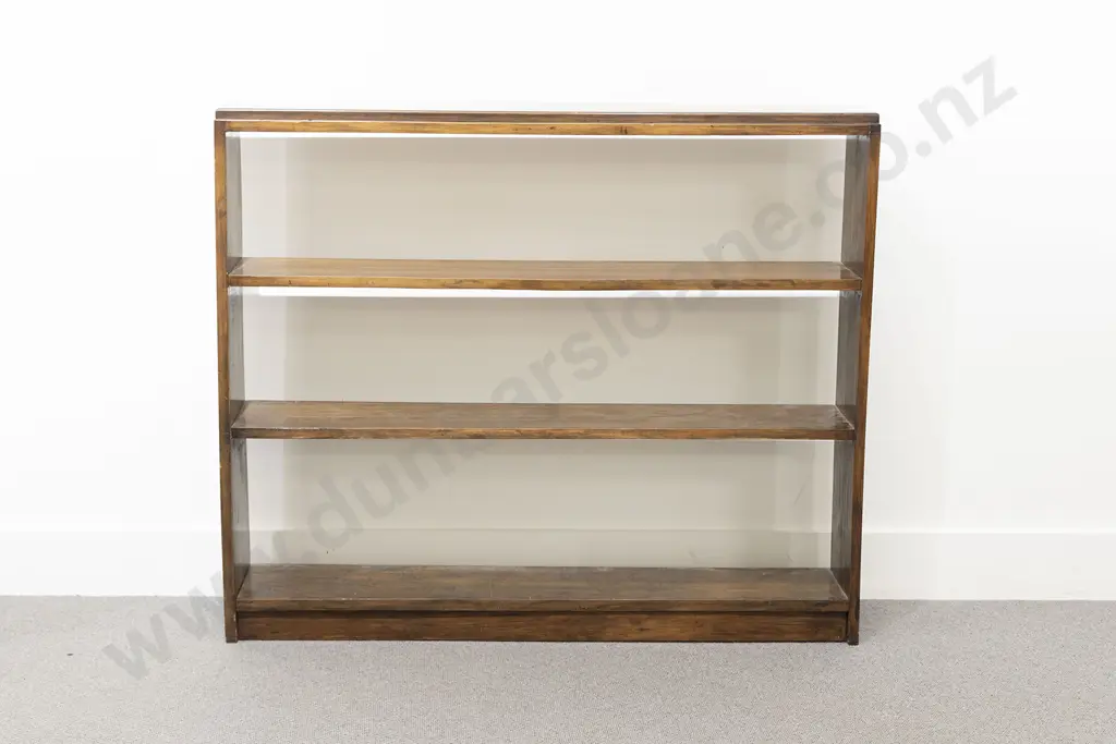 C1960's Three Shelf Beech Bookcase Image 1++