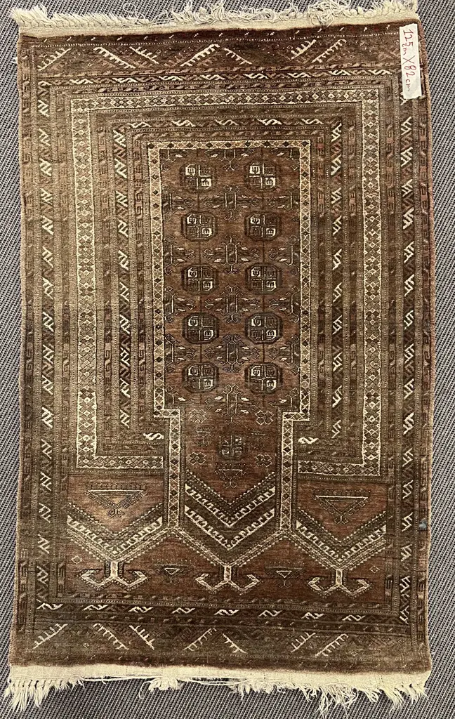 Vintage Faded Persian Prayer Rug Image 1++
