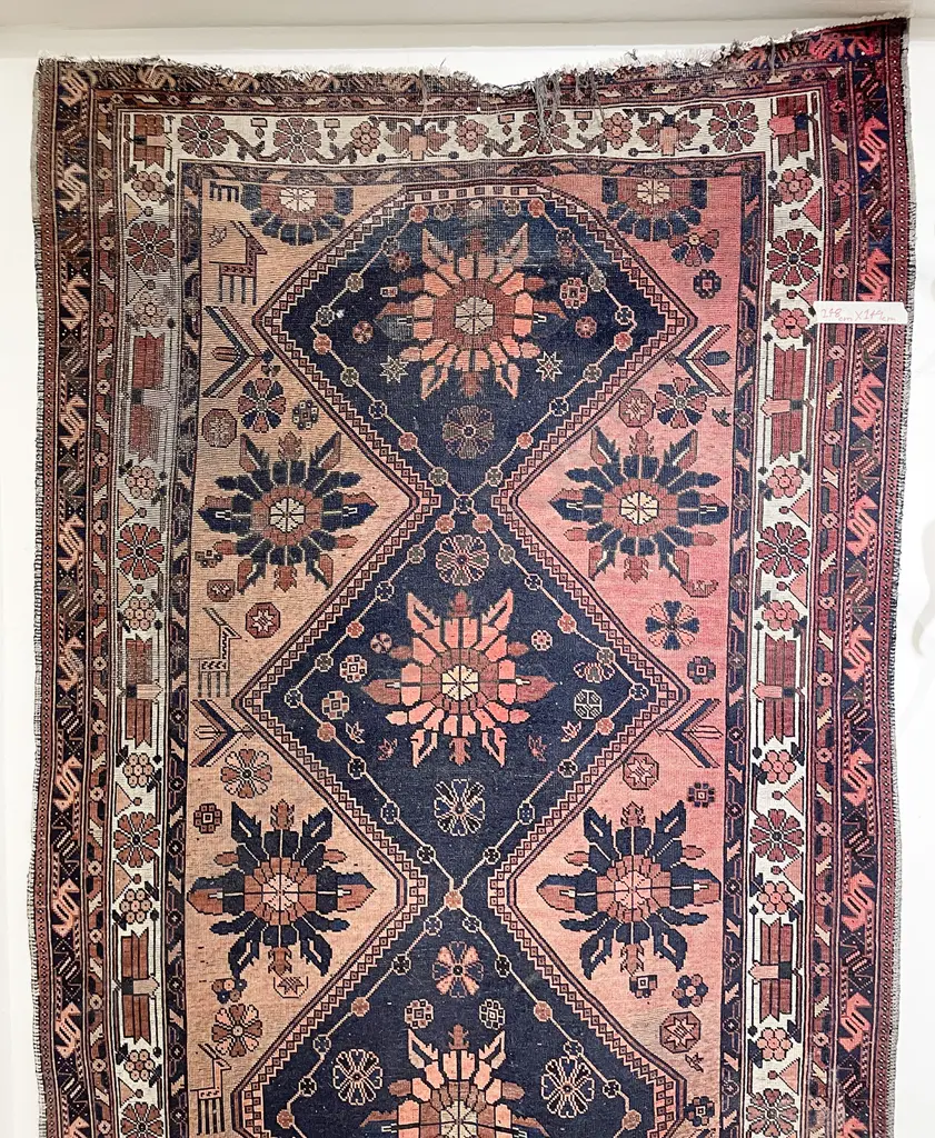 Antique Triple Medallion Persian Rug Image 1++