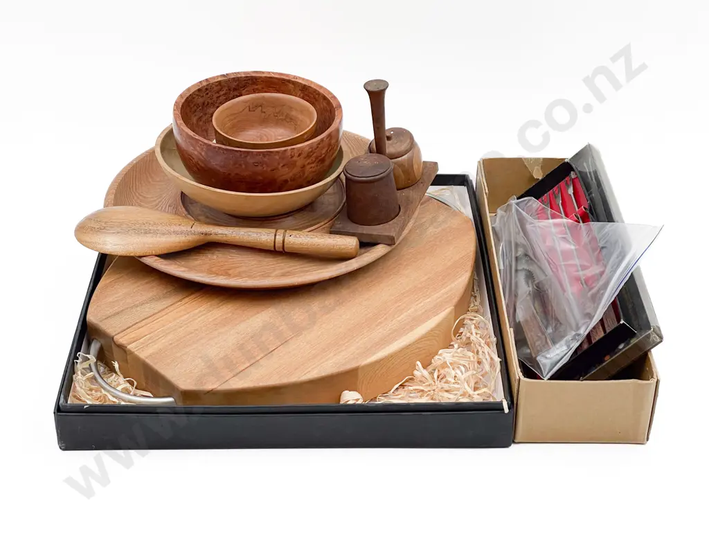 Selection Mid C20th Woodware & Fondue Forks Image 1++