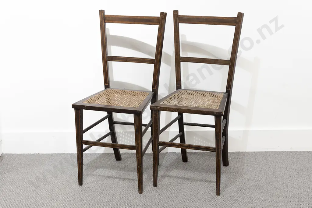 Pair Edwardian Parlour Chairs Image 1++