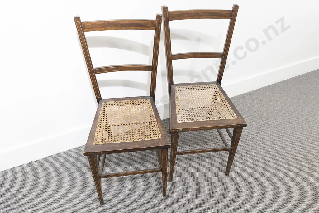 Pair Edwardian Parlour Chairs Image 1++