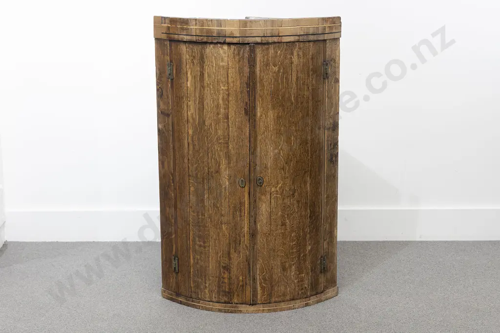 Geo III Faded Country Oak Hanging Corner Cupoboard Image 1++