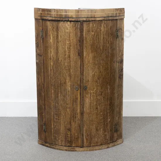 Geo III Faded Country Oak Hanging Corner Cupoboard