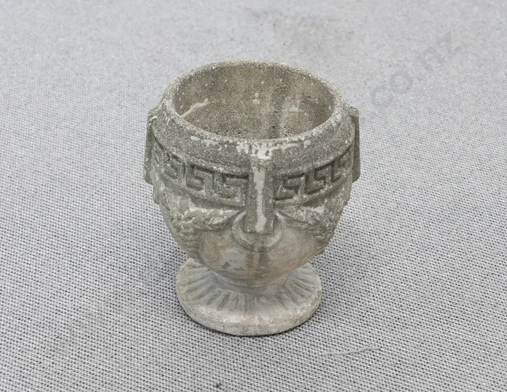 Vintage Small Concrete Garden Urn Image 1++