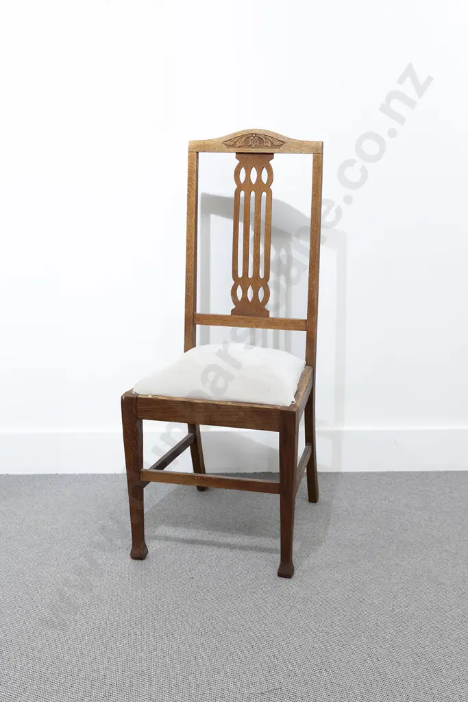 C1920's Oak Slat Back Dining Chair Image 1++