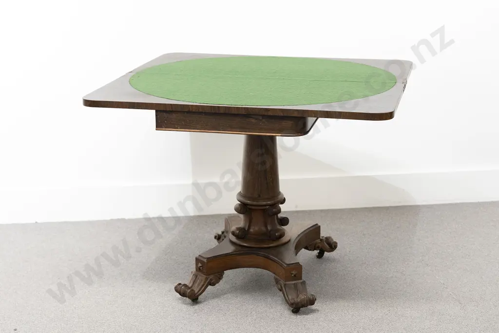 Wm IV Faded Rosewood Games Table Image 1++