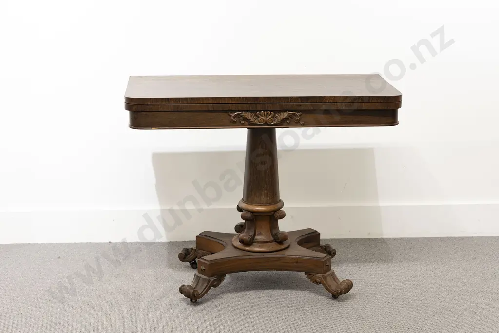 Wm IV Faded Rosewood Games Table Image 1++
