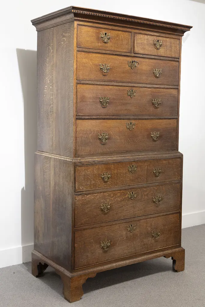 Geo III Country Oak Chest On Chest Image 1++
