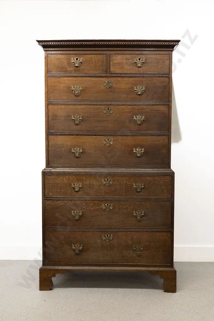 Geo III Country Oak Chest On Chest Image 1++