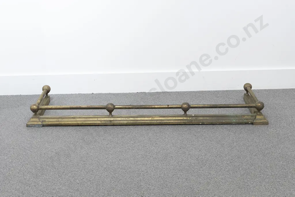 Victorian. Brass Fire Fender Image 1++