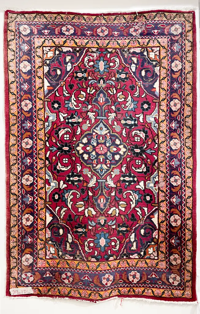 Vintage Floral Patterned Persian Rug Image 1++