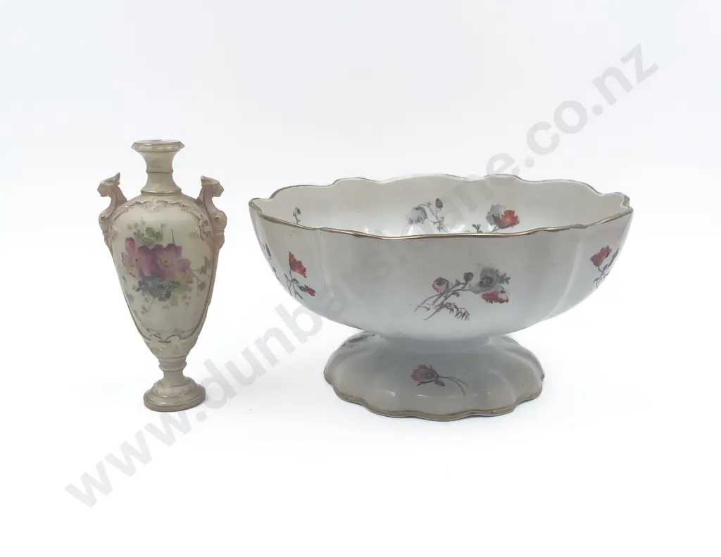 RD Table Bowl together with Small Royal Worcester Vase Image 1++
