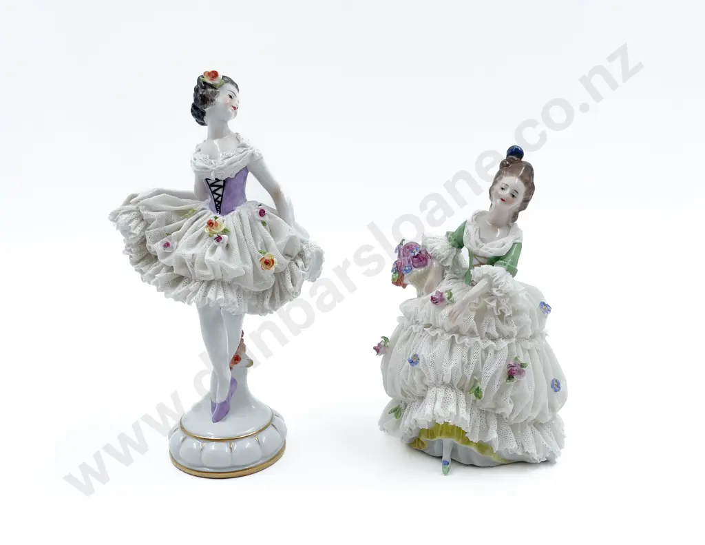 Two Dresden Fancy China Figures Image 1++