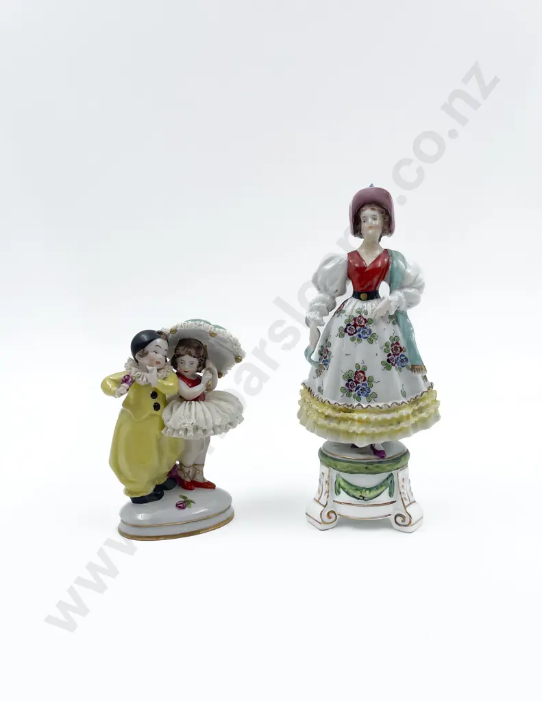 Two Dresden Fancy China Figures Image 1++