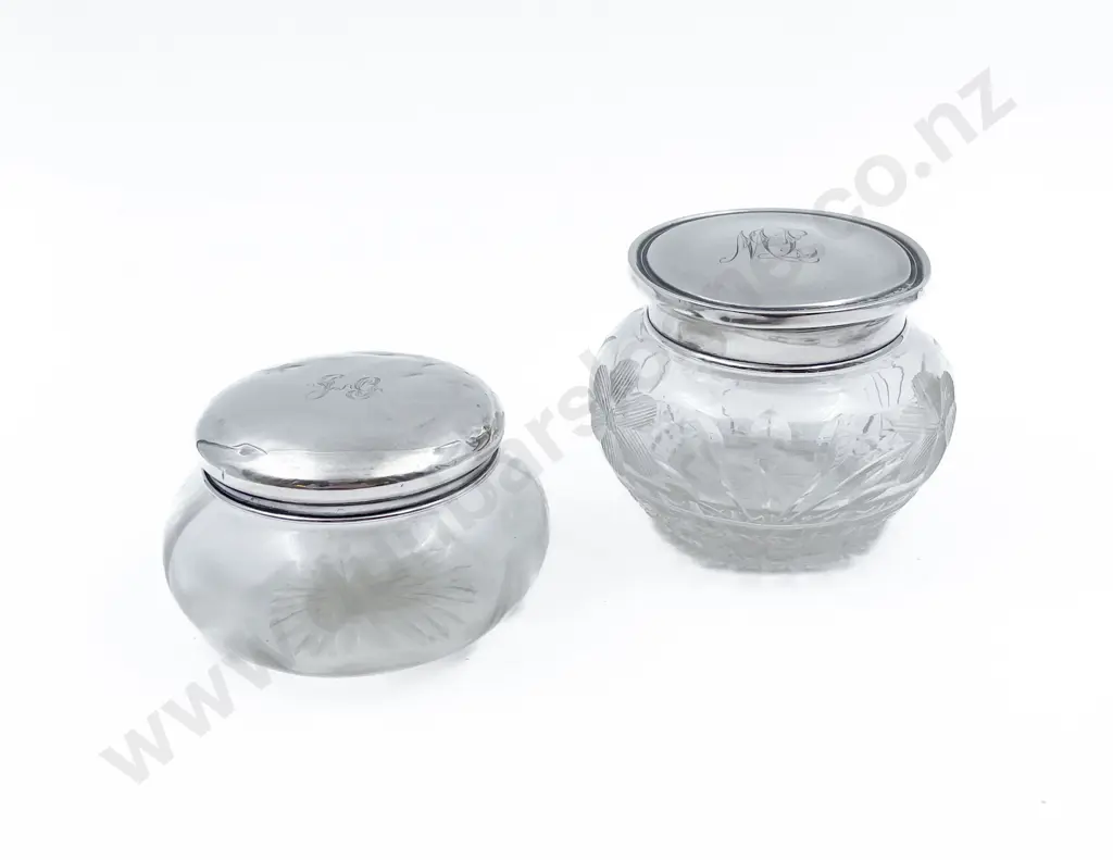 Two S/S Topped Vanity Jars Image 1++