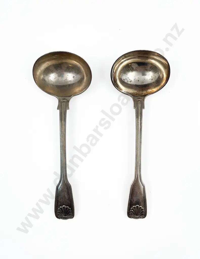 Pair of S/S Fiddle and Husk Pattern Sauce Ladles Image 1++