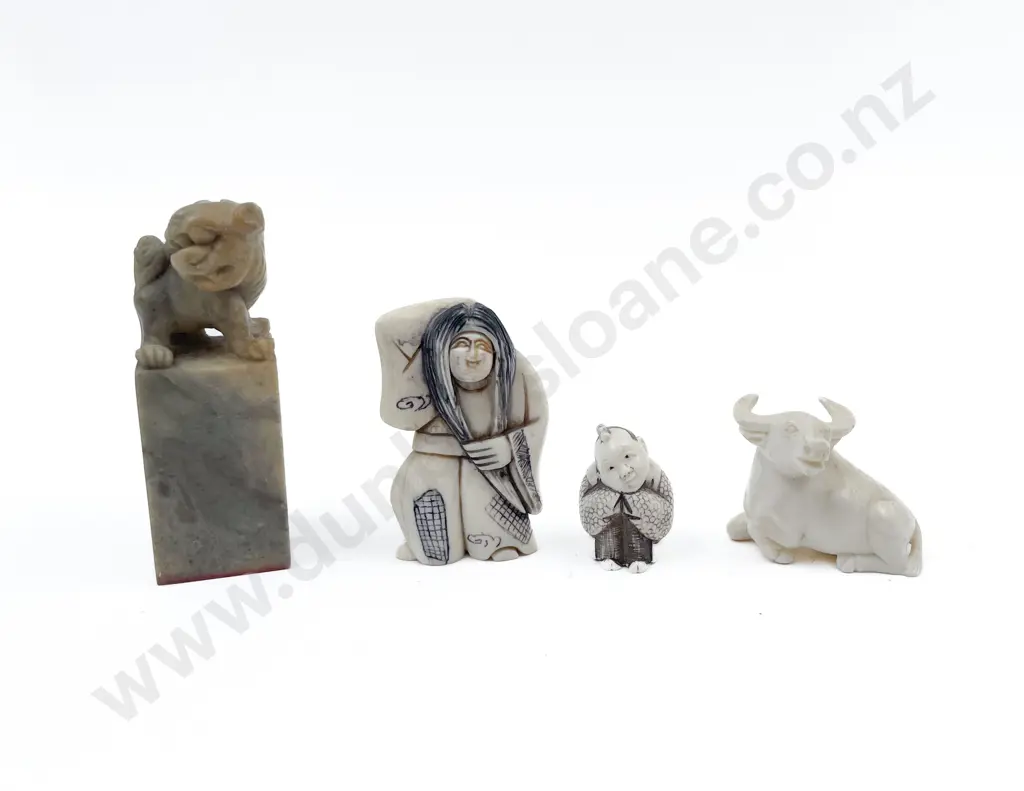 Three Assorted Ivory Ornaments and Other Image 1++
