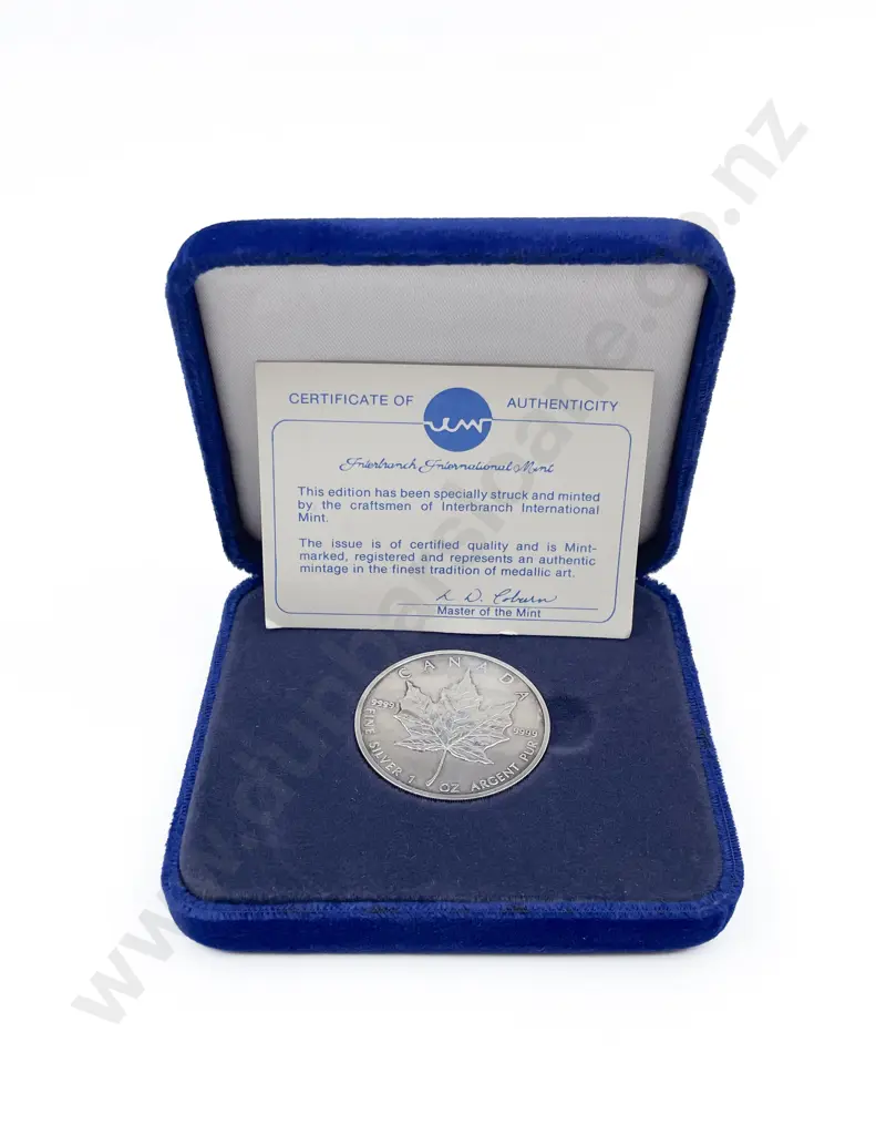 Canada 1989 $5 1oz Fine Silver Coin Image 1++