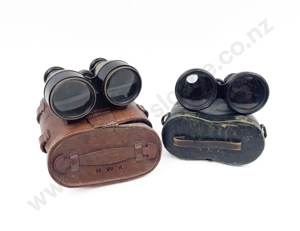 Two Cased Vintage Binoculars Image 1++